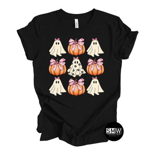 Coquette Ghosts & Pumpkins Tee