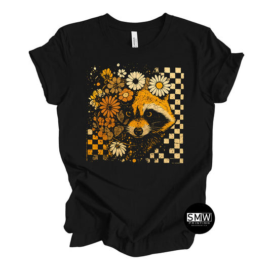 Fall Floral Racoon