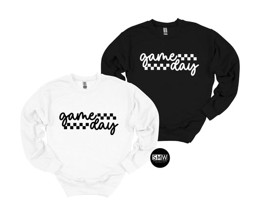 Game Day Retro Check Sweatshirt