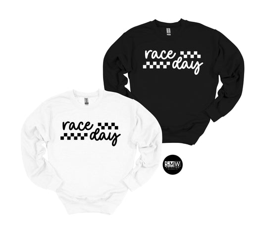 Race Day Retro Check Sweatshirt
