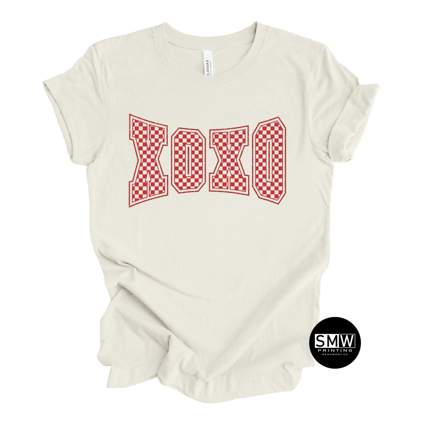 Grunge Red Glitter XOXO