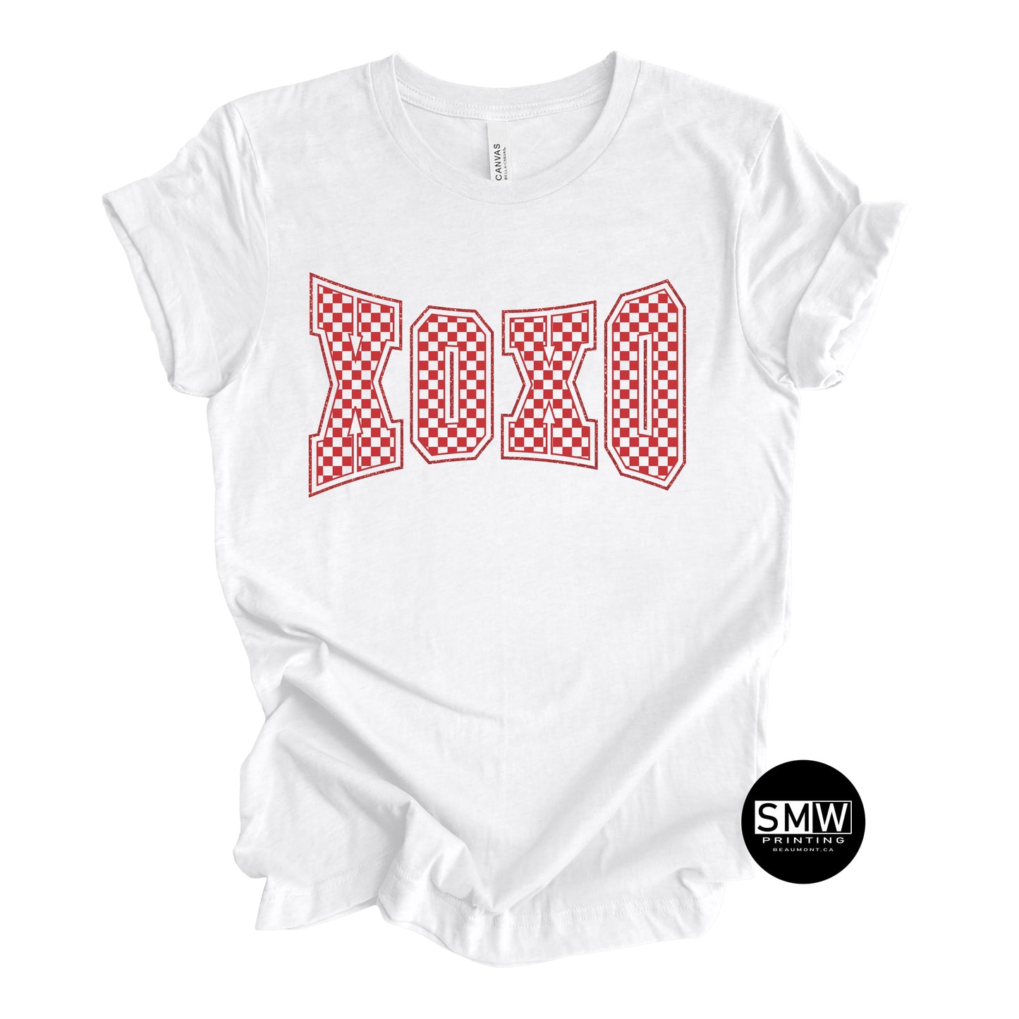 Grunge Red Glitter XOXO